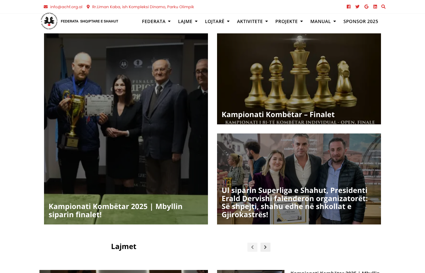 Albania chess federation website viewfinder